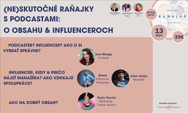 (Ne)Skutočné Raňajky s Podcastami: O OBSAHU & INFLUENCEROCH