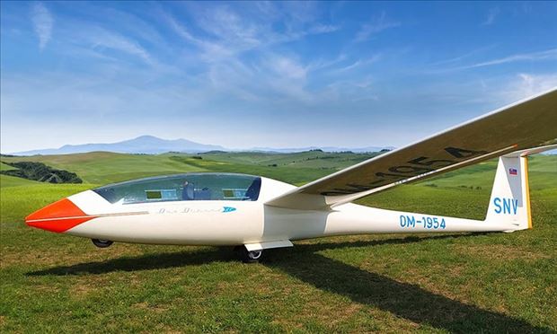 Pilot na skúšku bezmotorového lietadla