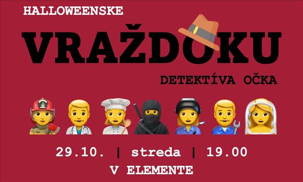 ELEMENT GAME NIGHT Halloweenske Vraždoku detektíva Očka