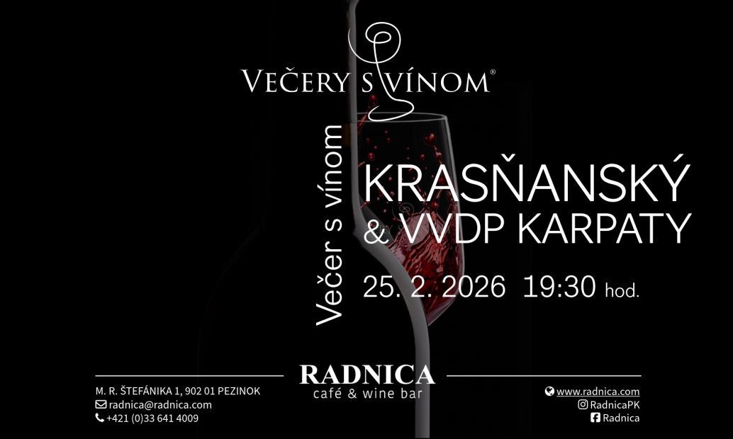 Večer s vínom Krasňanský & VVDP Karpaty