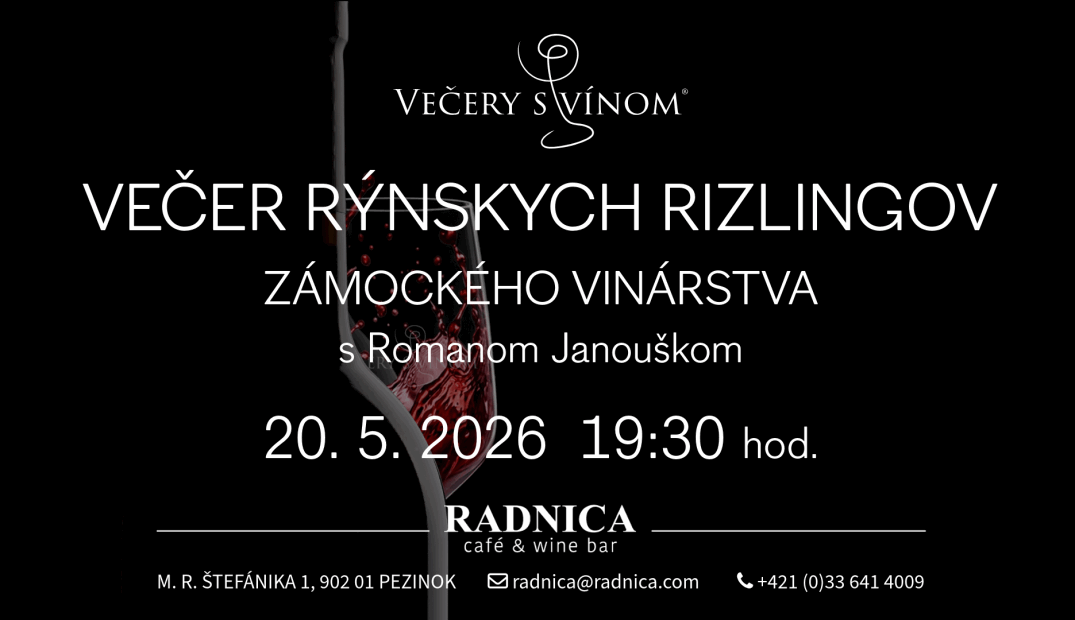 Večer rizlingov Zámockého vinárstva s Romanom Janouškom