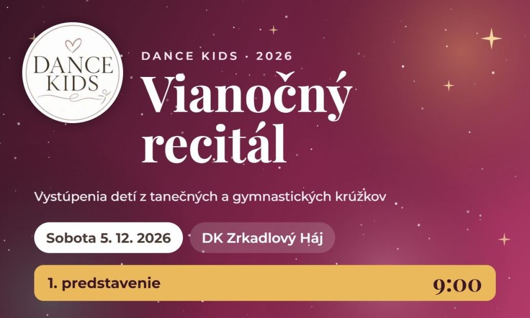 Vianočný recitál Dance Kids - 1. predstavenie 9:00