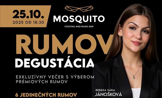Mosquito bar Galanta - Rumová degustácia 