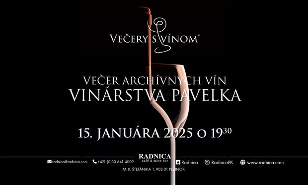 Večer archívnych vín vinárstva Pavelka