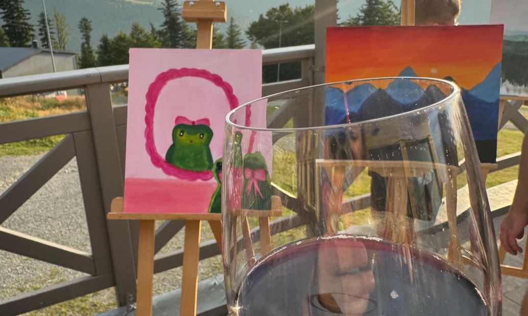 Szczyrk Painting with wine