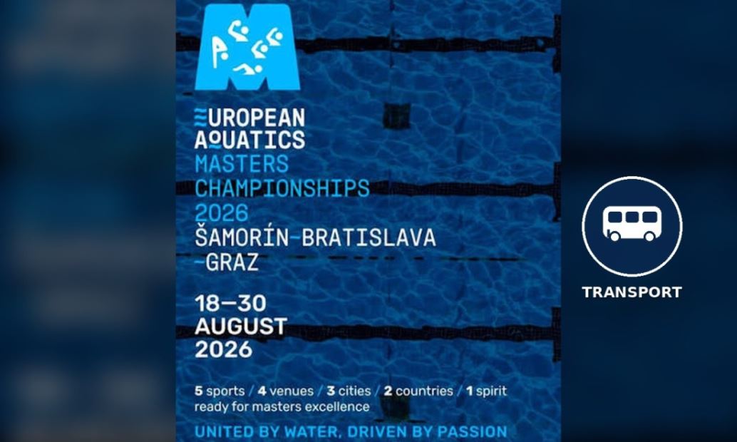 Doprava - European aquatics masters championships 2026