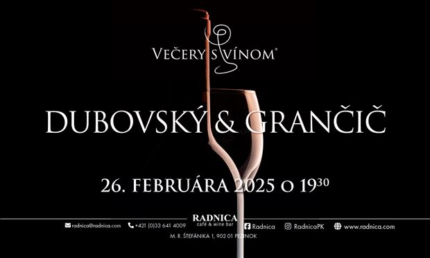 Večer s vínom Dubovský & Grančič