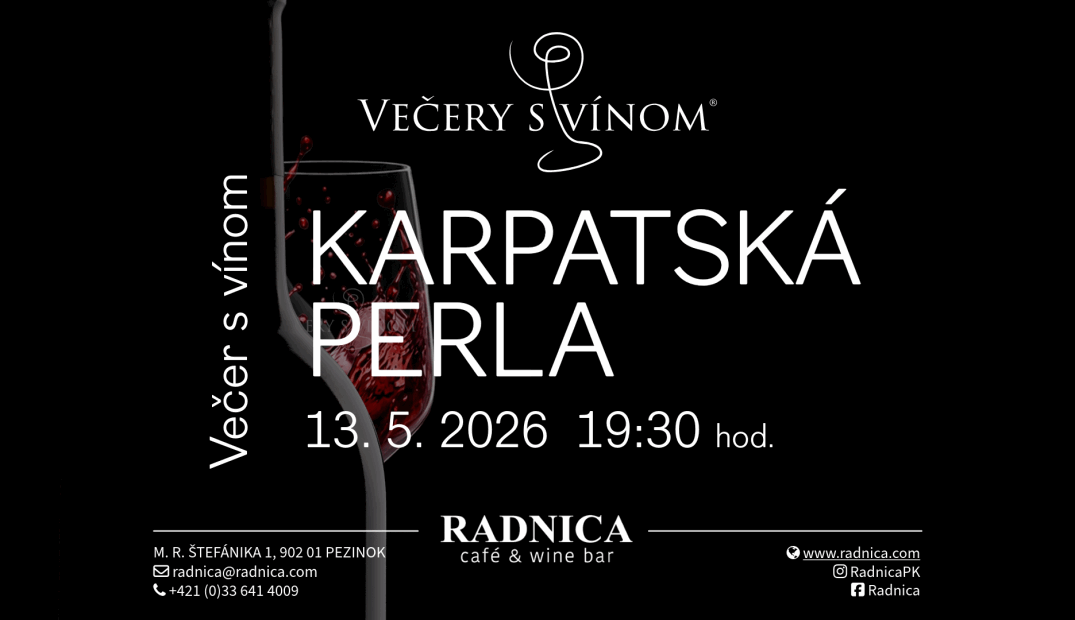 Večery s vínom - Karpatská Perla